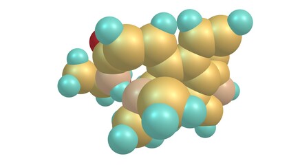 Ergometrine molecular structure isolated on white