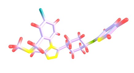 Balovaptan molecular structure isolated on white