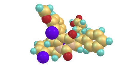 Elagolix molecular structure isolated on white