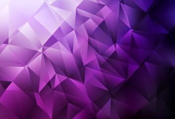 Obraz premium Dark Pink vector background with polygonal style.