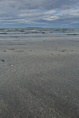 Sandy beach of the Barents Sea