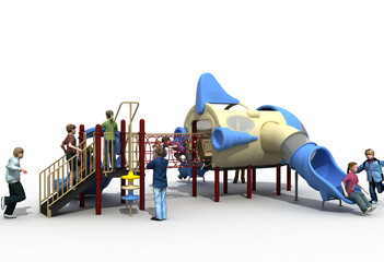 NAVE ESPACIAL, JUEGOS PARA NIÑOS - RENDER © Gabo
