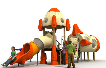 NAVE ESPACIAL, JUEGOS PARA NIÑOS - RENDER © Gabo