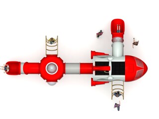 NAVE ESPACIAL, JUEGOS PARA NIÑOS - RENDER © Gabo
