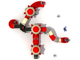 NAVE ESPACIAL, JUEGOS PARA NIÑOS - RENDER © Gabo