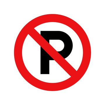 No parking sign icon symbol vector