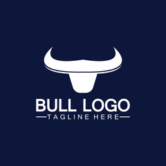 Obraz premium Bull horn logo and symbol template icons app