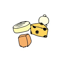 手描きシンプルなチーズ