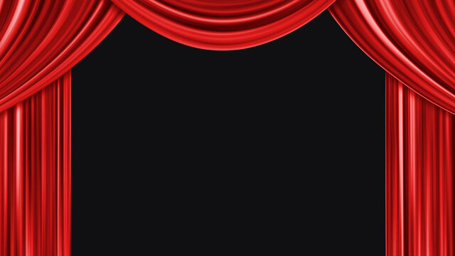 Red Curtain Opening Show Background