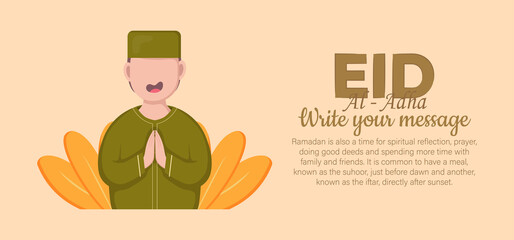 Eid Al Adha Celebration of Muslim holiday the sacrifice a camel, sheep and goat. Can used for landing page, template, ui, web, mobile app, poster, banner, flyer, background.