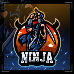 Ninja mascot. esport logo design