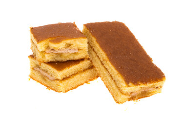 sponge cake isolated