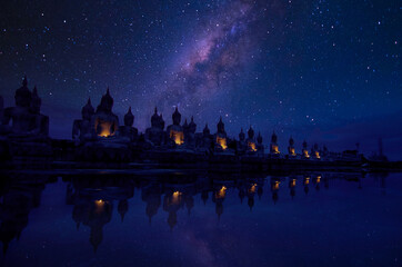 Fototapeta premium Milky Way Galaxy from Thai