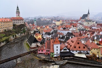 Fototapeta premium Cesky Krumlov is a town in the South Bohemian Region of the Czech Republic. Its historic centre, centred around the Cesky Krumlov Castle.
