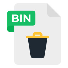 A premium download icon of bin file 