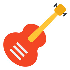 A trendy vector design of guitar, music equipment