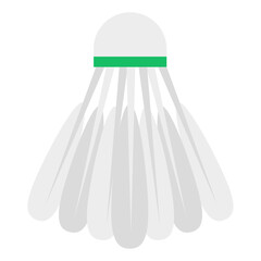 Fototapeta na wymiar Badminton birdie icon, flat design of shuttlecock