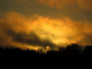 sunset in the mountains