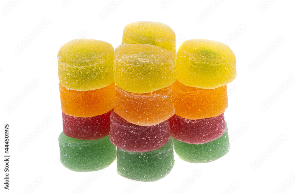 Sticker gummy candy isolated