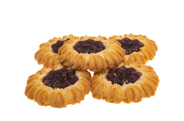 cookies with jam isolated