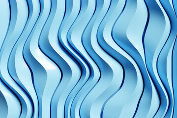 3d Illustration  rows of blue  line  .Geometric background, weave pattern.