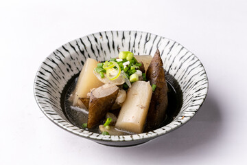 Japanese food on a white background