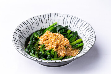 Japanese food on a white background