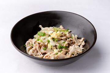 Japanese food on a white background