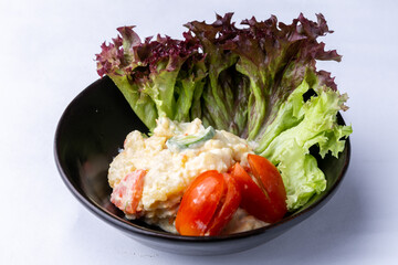Japanese food on a white background