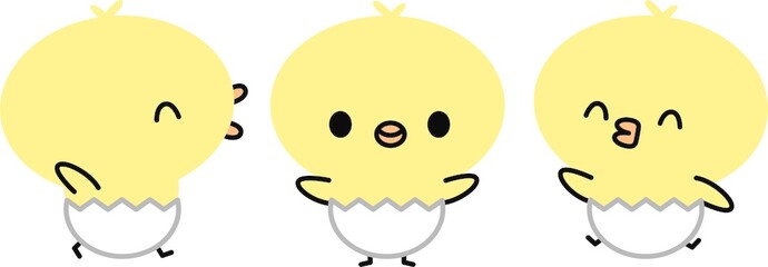 ひよこ三羽 © pudding