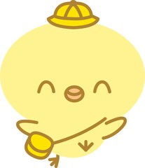 ひよこ園児一羽 © pudding