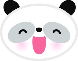 パンダの顔イラスト