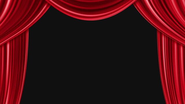 4K Red Curtain Opening Show Animation Background