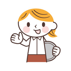 Female waiter 飲食店の店員の女性