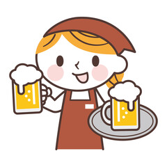 The woman who works at the tavern 居酒屋の店員の女性