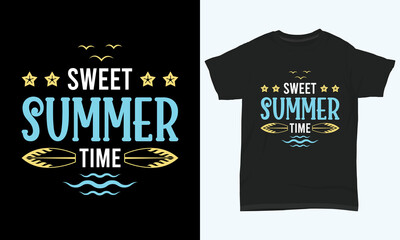 Summer T-shirt Design " Sweet summer time "