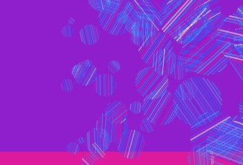 Light Pink, Blue vector template with circles.