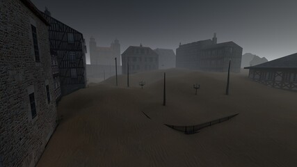 buried desert town
