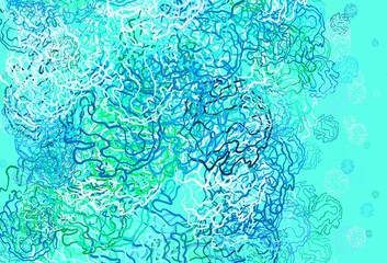 Light Green vector texture with disks, lines.
