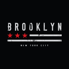 BROOKLYN illustration typography. perfect for t shirt design, vector.