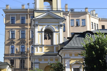 details of the facade of the building, the old town, the history of architecture