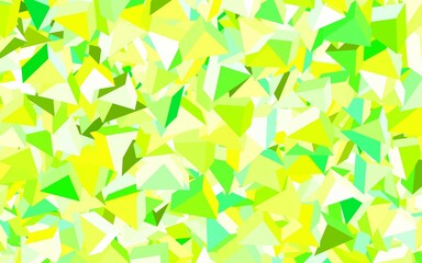 Light Green, Yellow vector texture with triangular style.