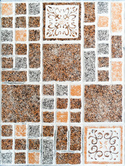 Big tile and small tile pattern