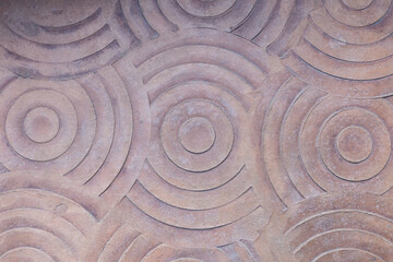 Fototapeta na wymiar Cement with circle pattern floor for background.