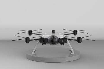 white drone with propellers