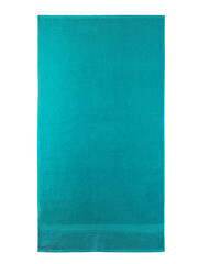 bath terry towel of green color, isolate on a white background