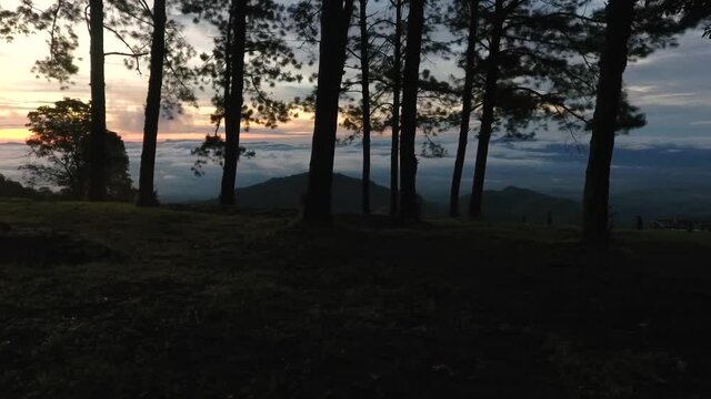 Morning view on Monson viewpoint at Doi Angkhang mountain Chiangmai, Thailand 