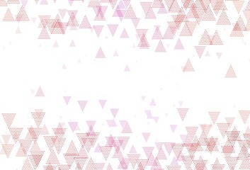 Light Pink, Yellow vector background with polygonal style with circles.