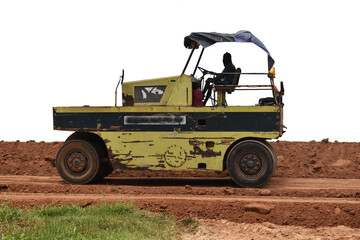 bulldozer and truck