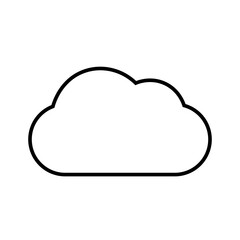 Cloud speech bubble icon Simple illustration of cartoon speech bubble